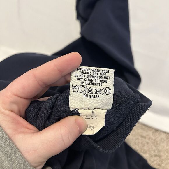 Vintage Nutmeg Dallas Cowboys Sweatshirt Navy VTG Football NFL Large Made In USA - Picture 12 of 13